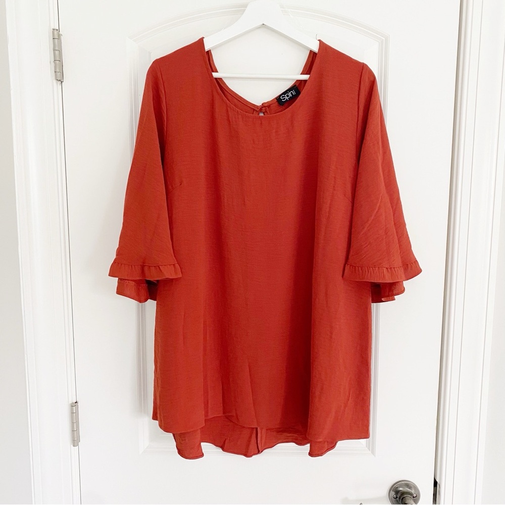 CHIC SOUL I NWOT Come Hideaway Top, Rust